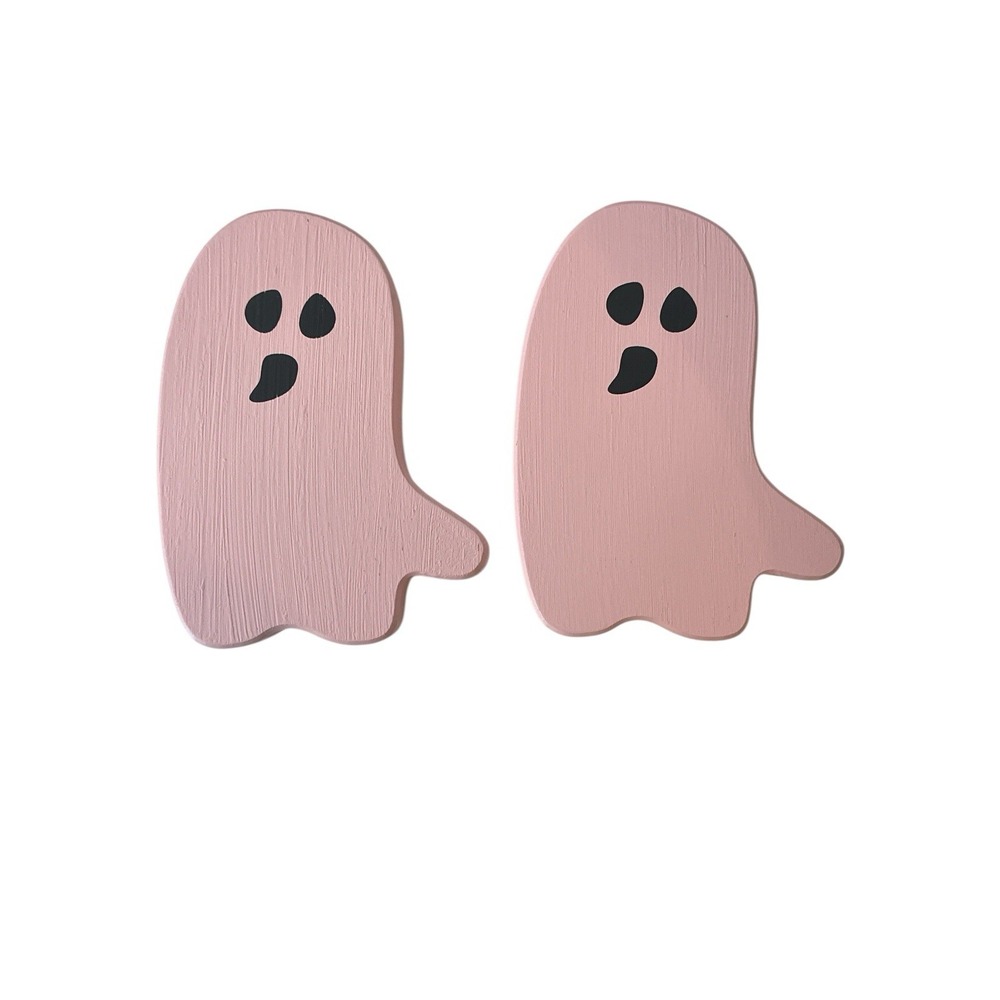 Quill To Paper‎ By Sixtrees Halloween Decor Pink Ghosts Handcrafted Wool
